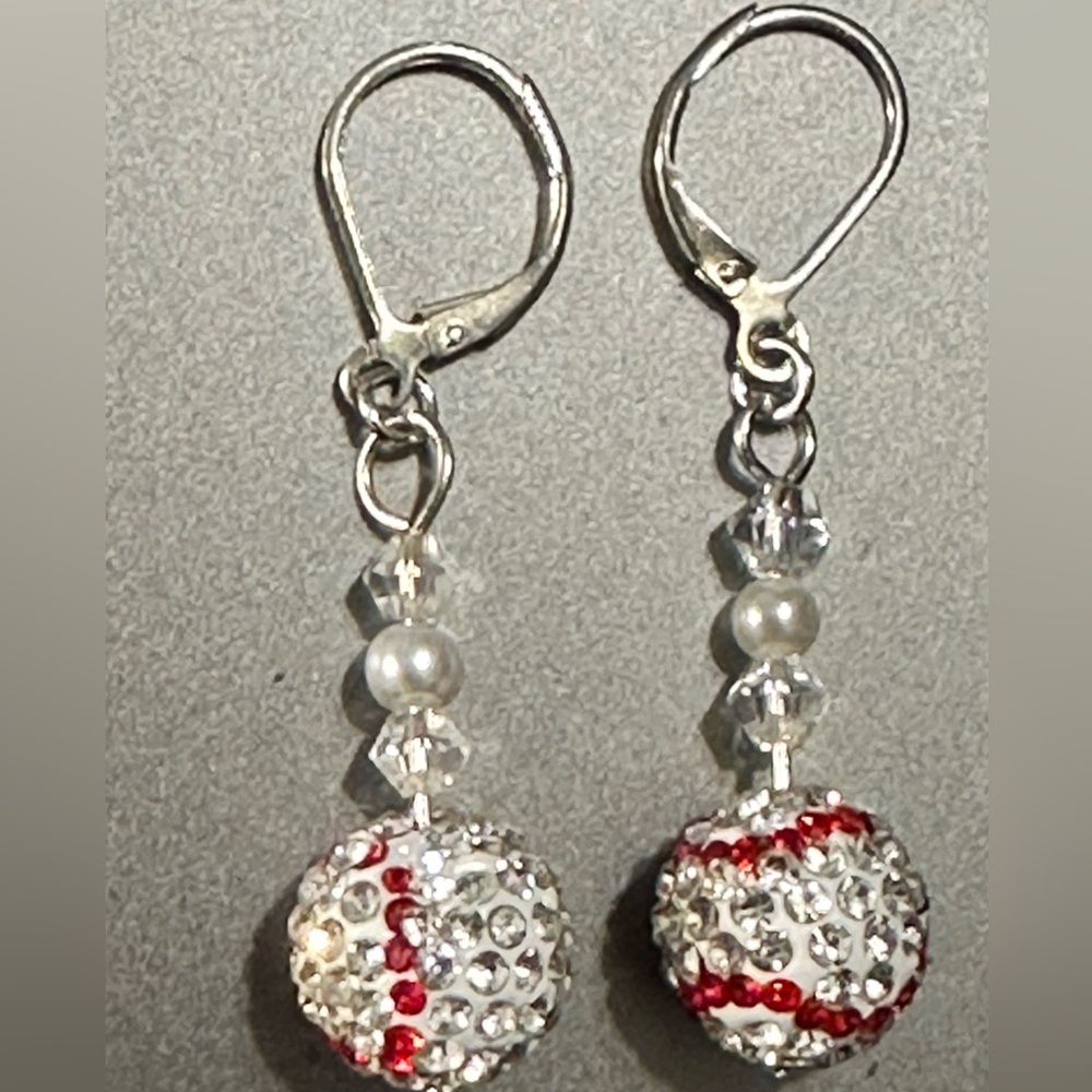 Glamorous Baseball Earrings